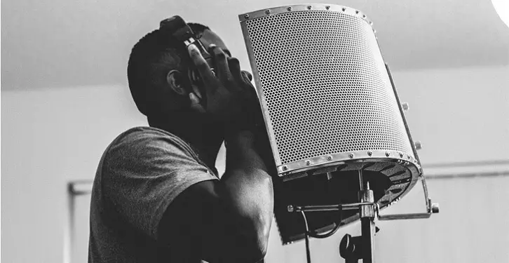 portable studio microphone isolation shield