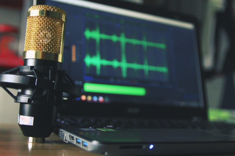 Gold condenser microphone with Noise Reduction Software