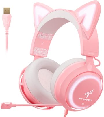 photo of the EARSARS Pink Gaming Headset