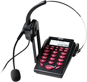 photo of the AGPtEK Corded Telephone with Headset and Dialpad